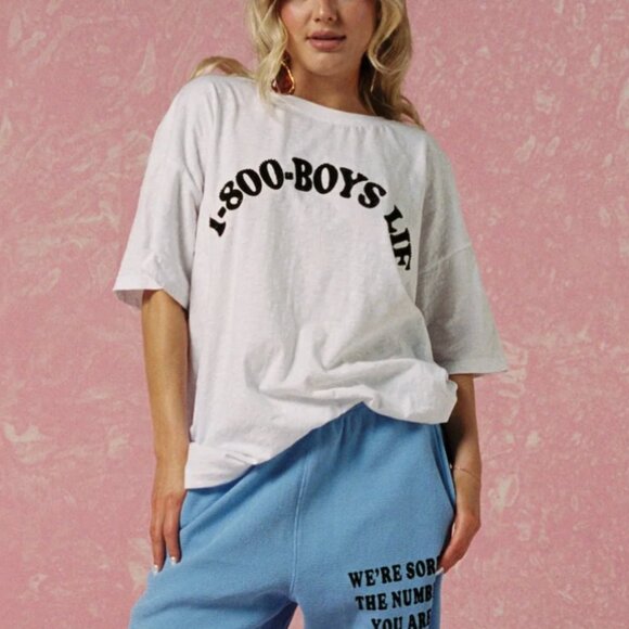 Boys Lie White 1-800 Revamped Boyfriend Tee - Picture 4 of 4